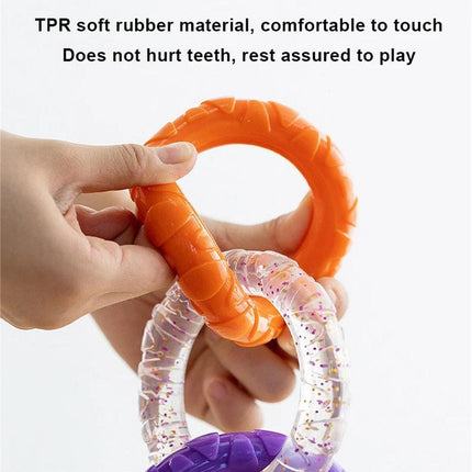 Interactive Dog Toys TRP Rubber Ring Teething Pet Rally Ring Chew Play Fetch