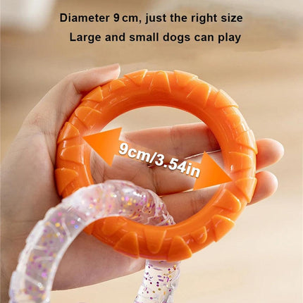 Interactive Dog Toys TRP Rubber Ring Teething Pet Rally Ring Chew Play Fetch