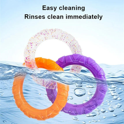 Interactive Dog Toys TRP Rubber Ring Teething Pet Rally Ring Chew Play Fetch