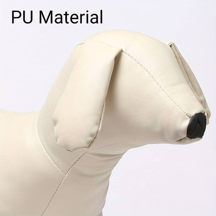 PU Leather Dog Mannequin Model Display Stand Pet Clothing Boutique Shop Prop