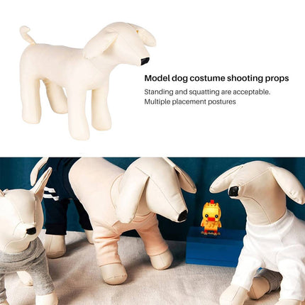 PU Leather Dog Mannequin Model Display Stand Pet Clothing Boutique Shop Prop
