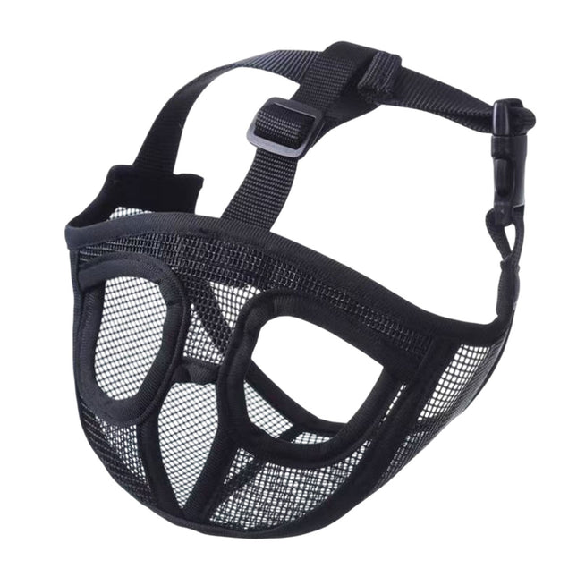 Dog Muzzle Cover Adjustable Soft Pet Mask Small Short Snout Breathable Anti Bite