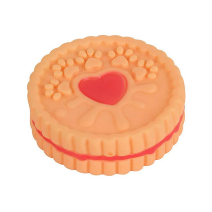 Dog Teeth Grinding Toy Round Cake Shape Dog Chew Biting Toy Fun Interactive