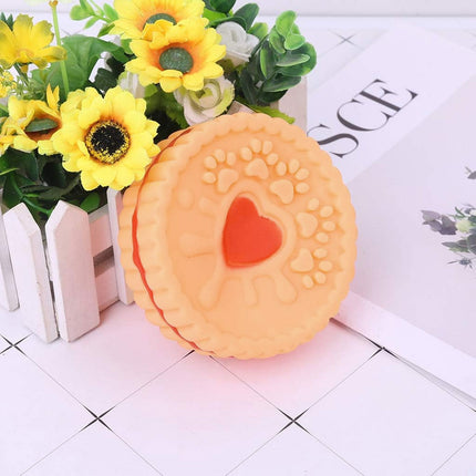 Dog Teeth Grinding Toy Round Cake Shape Dog Chew Biting Toy Fun Interactive