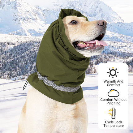 Winter Dog Head Cover Dog Scarf Set Cold Proof Warm Soft for Dogs Outdoor Use