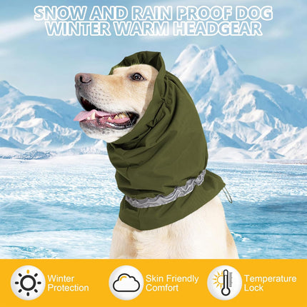 Winter Dog Head Cover Dog Scarf Set Cold Proof Warm Soft for Dogs Outdoor Use