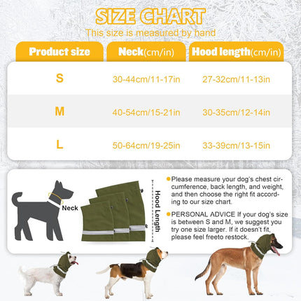 Winter Dog Head Cover Dog Scarf Set Cold Proof Warm Soft for Dogs Outdoor Use