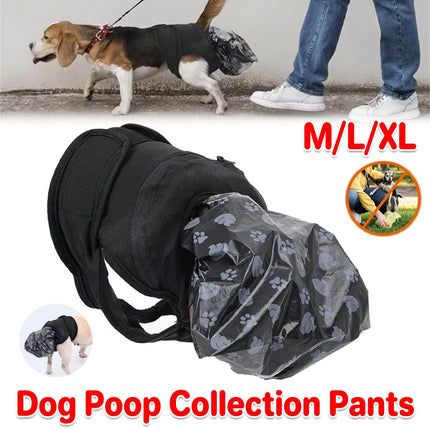 Dog Pet Portable Poop Collection Pants Outing Physiological Pants with Poop Bag