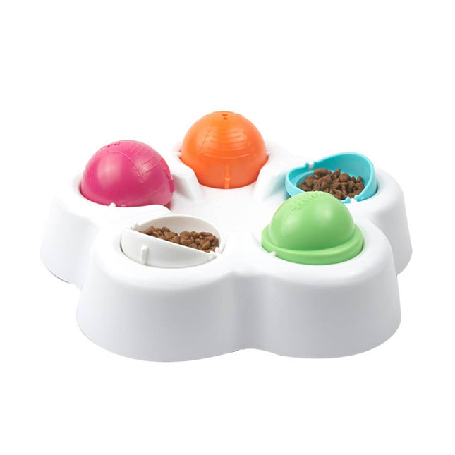 Interactive Puzzle Feeder for Dogs with Removable Lids