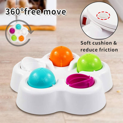 Interactive Puzzle Feeder for Dogs with Removable Lids