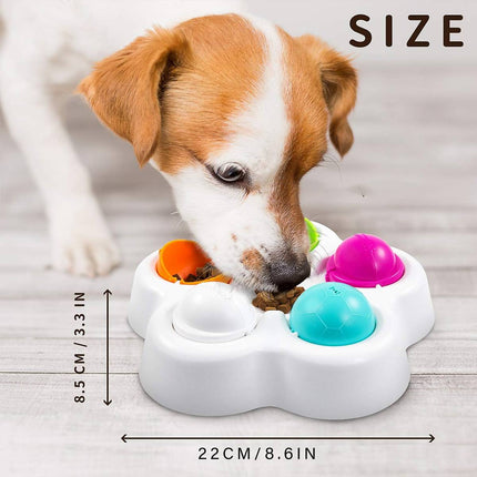 Interactive Puzzle Feeder for Dogs with Removable Lids