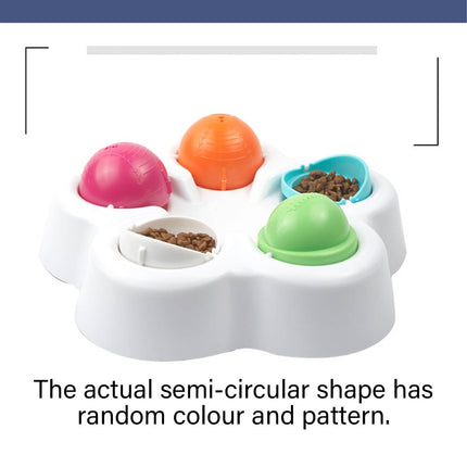 Interactive Puzzle Feeder for Dogs with Removable Lids