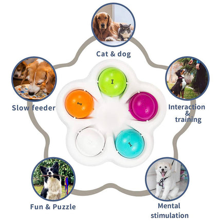 Interactive Puzzle Feeder for Dogs with Removable Lids