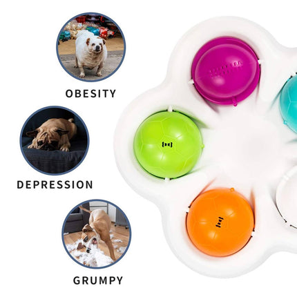 Interactive Puzzle Feeder for Dogs with Removable Lids