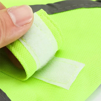 Dog Hi-Vis Reflective Vest Fluorescent Green Night Walking Paw Print S M L
