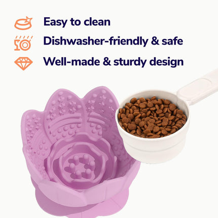 Shape Food Grade Material Dog Slow Feeder Bowl Non Slip Promote Healthy Eating