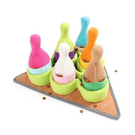 Dog Snuffle Chew Toy with Hidden Food Dispenser Interactive Training Puzzle Set