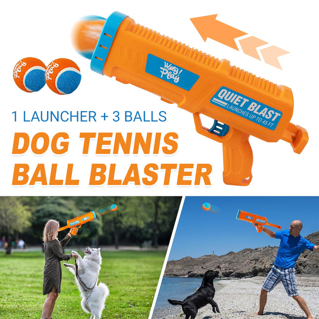 Dog Tennis Ball Launcher Ball Thrower for Medium Large Dogs Outdoor Play Use