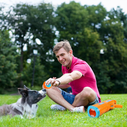 Dog Tennis Ball Launcher Ball Thrower for Medium Large Dogs Outdoor Play Use