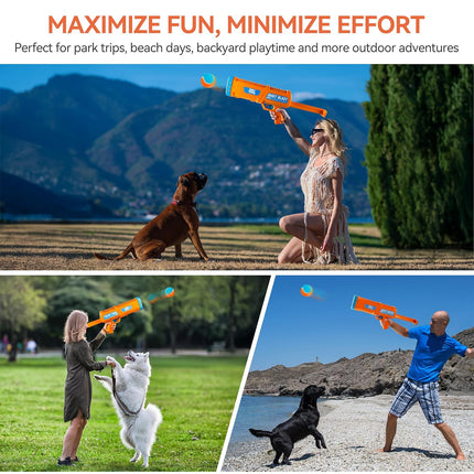 Dog Tennis Ball Launcher Ball Thrower for Medium Large Dogs Outdoor Play Use