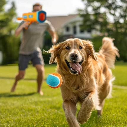 Dog Tennis Ball Launcher Ball Thrower for Medium Large Dogs Outdoor Play Use