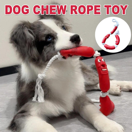 Dachshund Shaped Dog Chew Toy Durable Pet Teeth Cleaning Interactive Play Toy