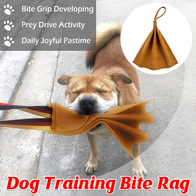 Interactive Leather Dog Tug Toy Training Rag With Handle Durable Chew Play Accessory