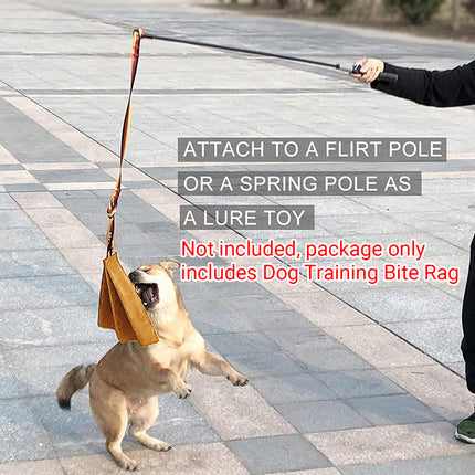 Interactive Leather Dog Tug Toy Training Rag With Handle Durable Chew Play Accessory