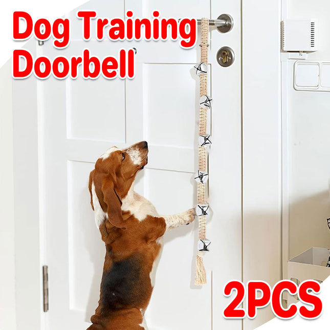 Dog Doorbell Trainer Set Pet Bell Rope Hanger 2PCS Indoor Training Supplies