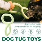 Dog Tug Toy Double Loop Rubber Pet Chew Bite Pull Toy Ergonomic 28cm