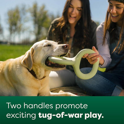 Dog Tug Toy Double Loop Rubber Pet Chew Bite Pull Toy Ergonomic 28cm