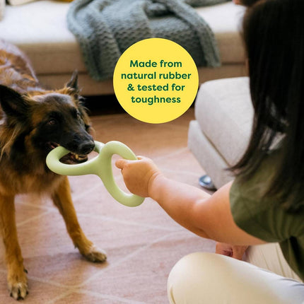 Dog Tug Toy Double Loop Rubber Pet Chew Bite Pull Toy Ergonomic 28cm