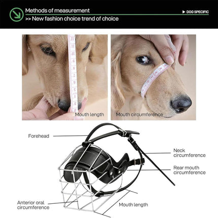 Anti Bite Anti Bark Dog Muzzle Mouthguard Adjustable for Small Medium Large Dogs