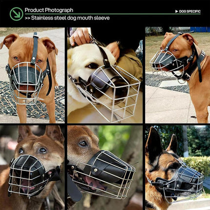 Anti Bite Anti Bark Dog Muzzle Mouthguard Adjustable for Small Medium Large Dogs