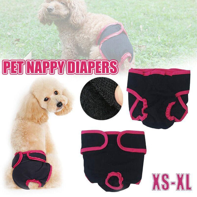 Xs-Xl Dog Pet Female Nappy Diapers Shorts Season Sanitary Pants Undiesunderpants - Aimall