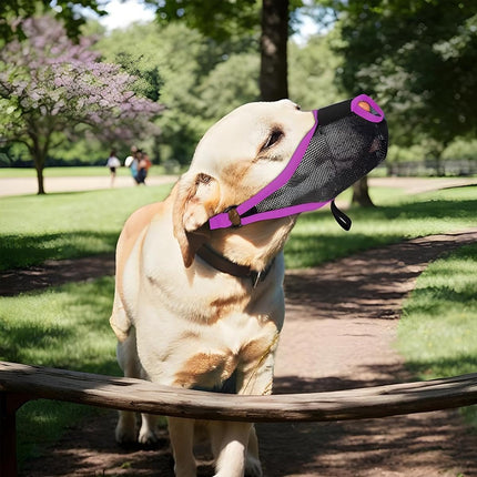 Pet Dog Breathable Lightweight Muzzle Face Mask Prevent Dogs Biting People Use