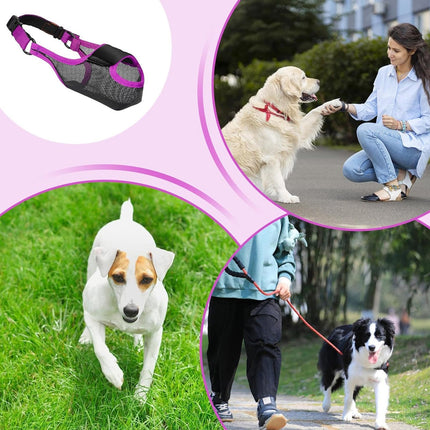 Pet Dog Breathable Lightweight Muzzle Face Mask Prevent Dogs Biting People Use