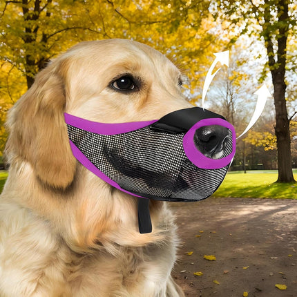 Pet Dog Breathable Lightweight Muzzle Face Mask Prevent Dogs Biting People Use