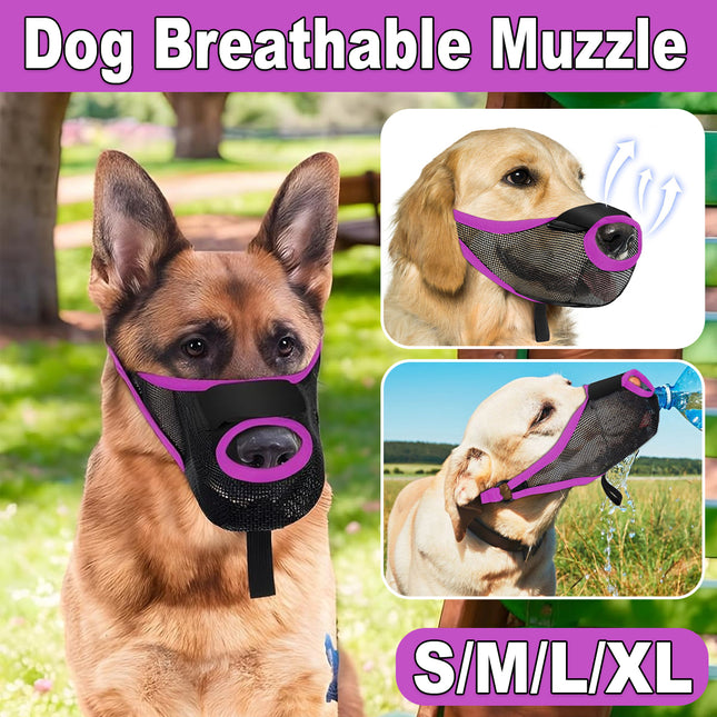 Pet Dog Breathable Lightweight Muzzle Face Mask Prevent Dogs Biting People Use