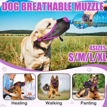 Pet Dog Breathable Lightweight Muzzle Face Mask Prevent Dogs Biting People Use