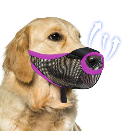 Pet Dog Breathable Lightweight Muzzle Face Mask Prevent Dogs Biting People Use
