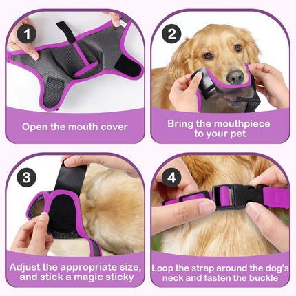 Pet Dog Breathable Lightweight Muzzle Face Mask Prevent Dogs Biting People Use