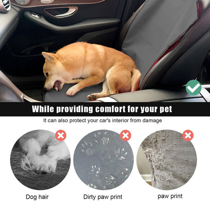 Dog Car Front Seat Cover Water-Resistant Oxford Cloth Pet Cushion Co-Pilot 109 x 49cm