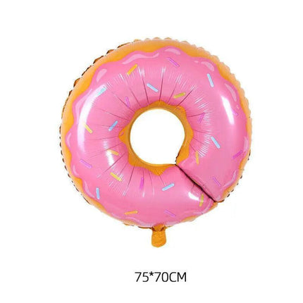Donut Foil Balloon 75cm Pink Green Spinkles Party Food Helium Quality Decoration - Aimall
