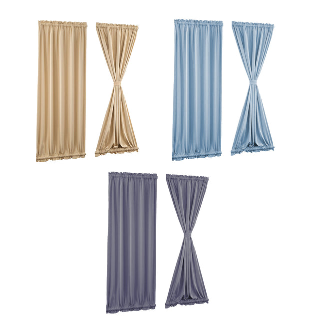 Door Window Curtain for Home Office Bathroom 3 Colours 25.2x72.05 Inches Durable