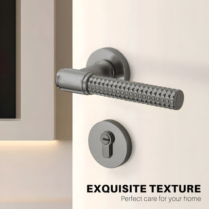 Light Luxury Minimalist Door Lock Knurled Room Door Handle Bedroom Door Lock