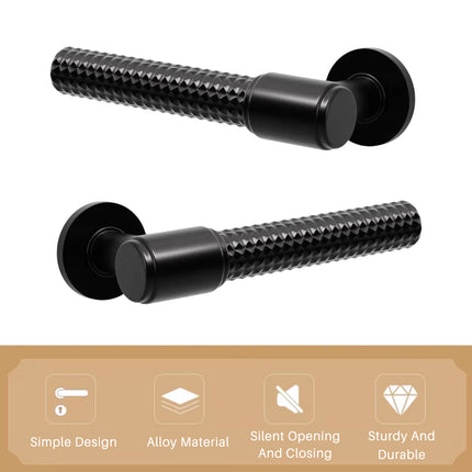 Light Luxury Minimalist Door Lock Knurled Room Door Handle Bedroom Door Lock