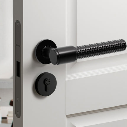 Light Luxury Minimalist Door Lock Knurled Room Door Handle Bedroom Door Lock