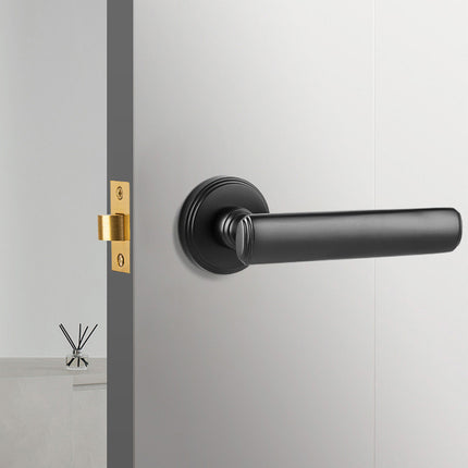 Brass Interior Door Handle Lock Set Bedroom Privacy Lock Modern Room Hardware