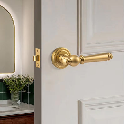 American Style Bedroom Door Handle Brass Interior Door Handle Modern Design